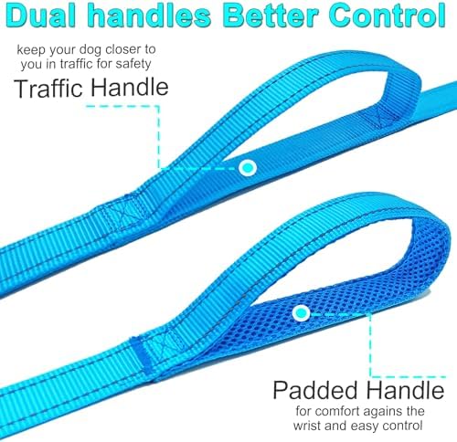 Traffic Handle Dog Leash 10FT Reflective Lead Large Medium Dog - Image 2