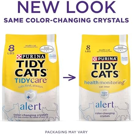 Purina Tidy Cats Tidy Care Alert Cat Health Monitoring Non Clumping Cat Litter with Silica Crystals - 8 Pound (Pack of 2) - Image 2