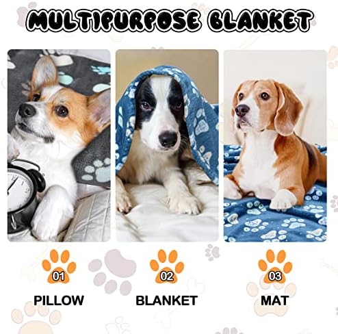 Rezutan Blanket for Large Dogs & Cats Soft Reversible Cute Paw 40"x31" - Image 7