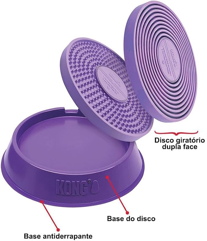 KONG Licks Spinz Rotating Textured Food Pad with Non-Skid Base (Small)
