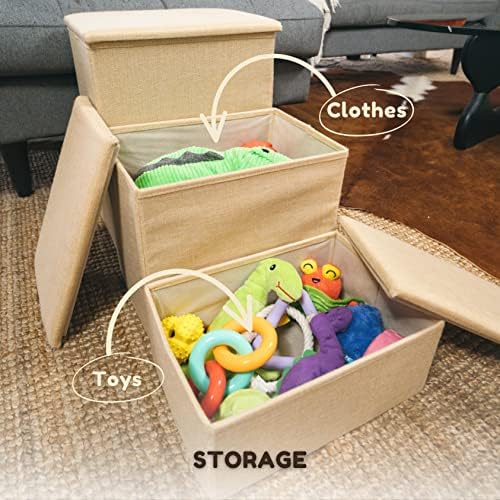 PET AWESOME Dog Stairs with Storage and Adjustable Steps for a Puppy, Small or Medium Dog - Image 4