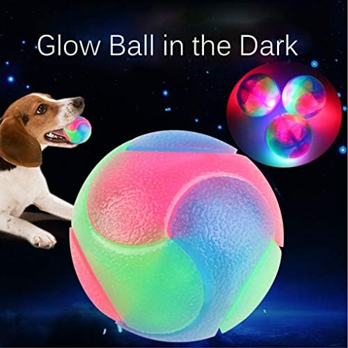 4 pcs Large Light Up Dog Balls Flashing Elastic Ball Glow in The Dark Interactive Pet Toys for for Golden Retriever,Labrador,Large Dogs - Image 5