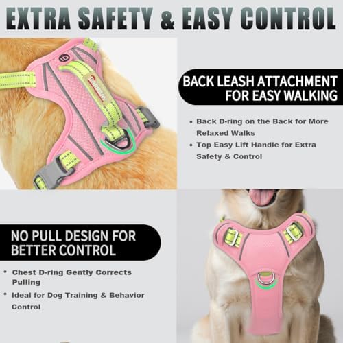 BARKBAY Dog Harness for Medium Sized Dog No Pull Dog Vest ID Tag Pocket - Image 3