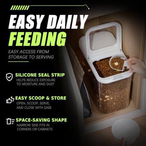 LivLab Mker Pet Food Storage Containers With Lids & Scooper - Image 4