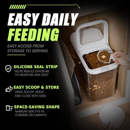 LivLab Mker Pet Food Storage Containers With Lids & Scooper - Image 4