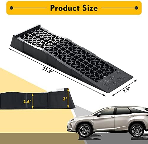 Ramps Low Profile Plastic Car Service Ramps 3 Ton Truck Vehicle - 2 Pack - Image 2
