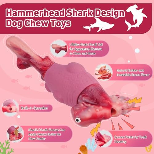 BIKIISEN Dog Toys for Aggressive Chewers, Squeaky Tough Chew Toys - Image 4