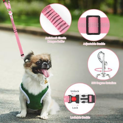 BWOGUE Dog Seat Belt for Car, Reflective Headrest Restraint Bungee Lead - Image 4