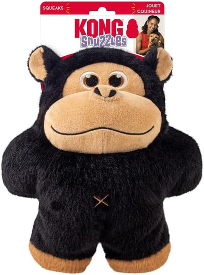 KONG Snuzzles Dog Toy X-Large – Plush Squeaky Dog Toy for Large Breeds – Ultra-Soft, Crinkle Sounds, Durable Interactive Dog Chew Toy for Medium & Large Dogs (Hippo/Gorilla Combo)