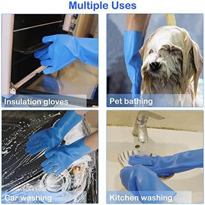 Silicone Pet Grooming Gloves Dog Washing Gloves for Bathing Massaging - Image 5
