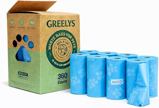 360 Count Dog Poop Bags – Eco Friendly Biodegradable Pet Waste Bags, Leak Proof - Sea Breeze