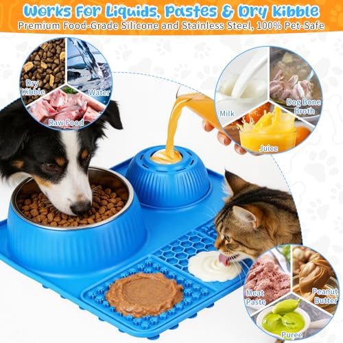 Dog Lick Bowl with Rolling Ball for Liquid and Thick Treat - Image 2