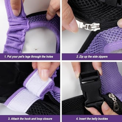 FEimaX Dog Carrier Backpack Pet Legs Out Front Cat Travel Bag, Adjustable Puppy Backpacks Carriers Hands-Free for Small Medium Dogs Cats Hiking Traveling Camping Daily Walking - Image 5