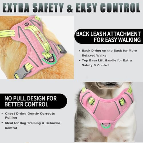 BARKBAY Dog Harness for Small Sized Dog No Pull Dog Vest ID Tag Pocket - Image 3