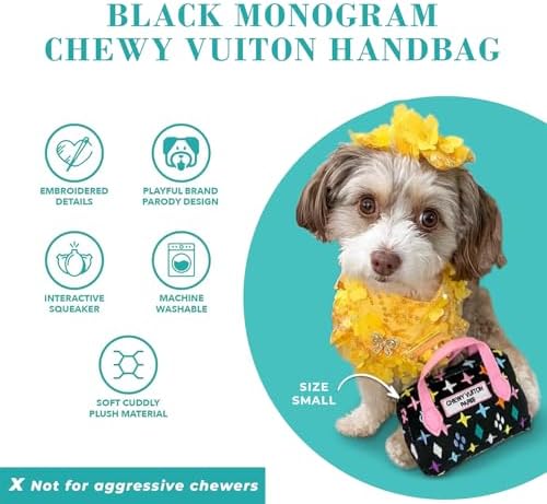 Haute Diggity Dog Chewy Vuiton Handbag Plush Dog Toy, Designer Parody Toy - Image 4
