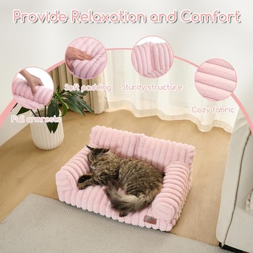 Hollypet Small Dog Large Cat Bed Puppy Couch Beds for Pets up to 25 lbs - Image 6