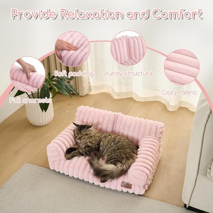Hollypet Small Dog Large Cat Bed Puppy Couch Beds for Pets up to 25 lbs - Image 6