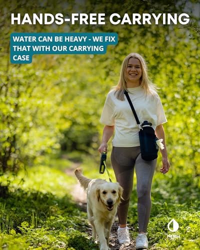 Dog Water Bottle, Insulated Dog Travel Water Bottle, Stainless Steel Pet Water Bottle Dispenser Portable Food and Water Bowl for Dogs with Carrying Case for Walking Dog Canteen Travel Kit - Image 7