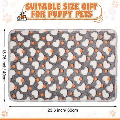 Chumia 18 Pcs Fleece Puppy Blanket for Dog Cat, 23 X 16 Inch, Sweet - Image 2