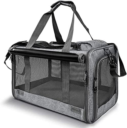 GAPZER Pet Carrier for Large Cats up to 20lbs Soft-Sided Privacy Protection by GAPZER