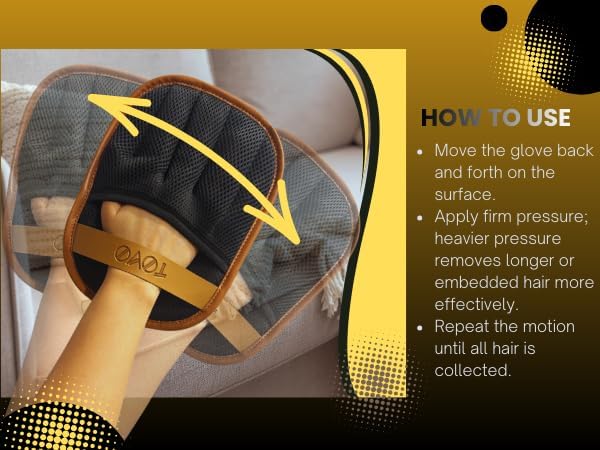 Pet Hair Remover Gloves 2-Pack | Five-Finger Electrostatic Fur & Lint Remover | Cat Hair Remover | Dog Hair Remover Gloves | Couch, Carpet, Car Seats & Laundry | Reusable & Washable