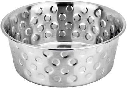 Heavy Gauge Stainless Steel Dog Bowls | Cat Bowls (Pack of 2) - Anti Skid Dog Water Bowl | Cat Water Bowl - Dishwasher Safe - 40 Oz - 1200 ml - 17 cm Diameter (Elegant Candy Dots)