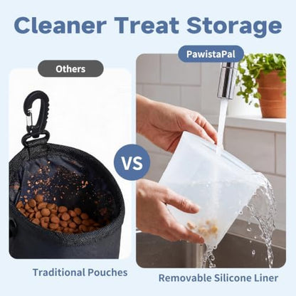 Dog Treat Pouch for Pet Training, One-Hand Magnetic Closure, Hands-Free Treat Bag with Silicone Liner, No Mess No Smell - Image 4