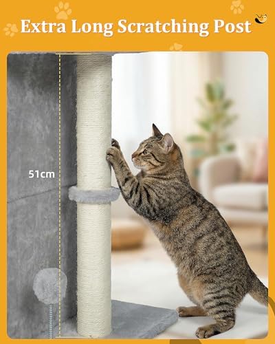 Aechonow Cat Tree for Large Cat,2 Cozy Cat Condo House for Large & Fat Cats - Image 4