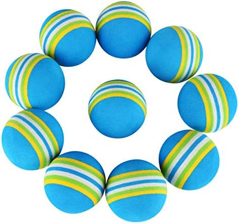VOVIGGOL 12 Pack 2 Color Rainbow Cat Toy Balls Soft EVA Foam Interactive Indoor Kittens Favorite Toys 1.38" Dia. Small Dogs Puppies Toy Balls Bulk Activity Chase Quiet Play Sponge Ball - Image 3