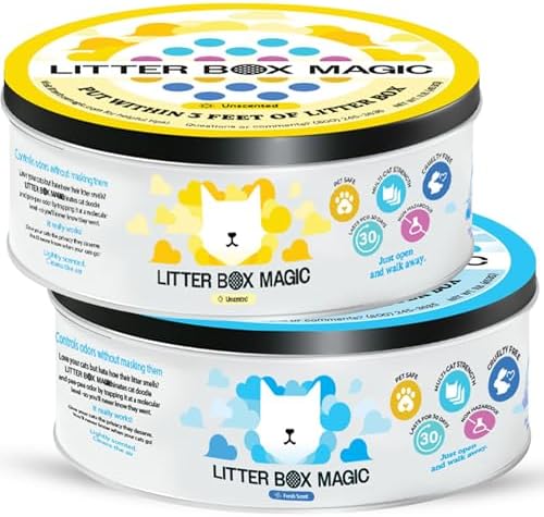 Litter Box Magic Cat Litter Deodorizer, Fresh & Unscented,16oz, Pack of 2 by LitterBoxMagic