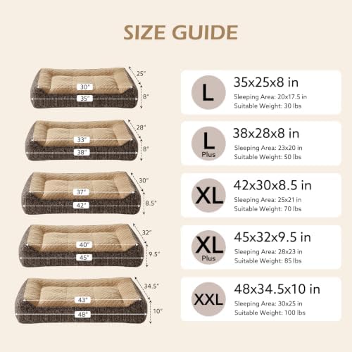 JOEJOY XL Orthopedic Dog Bed Large Size Dog, Extra Thick Big Dogs Couch Bed - Image 5
