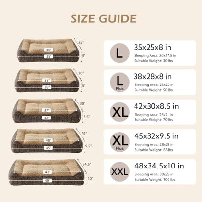 JOEJOY XL Orthopedic Dog Bed Large Size Dog, Extra Thick Big Dogs Couch Bed - Image 5