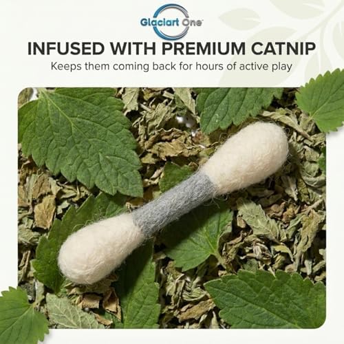 Glaciart One MINI Swabs Cat Toys with Catnip - 6 Pk | Durable for Chew, Cute Cat Toys Interactive Kitty for Boredom, Exercise, & Play | Filled w/Organic Catnip for Anxiety & as Digestive Aid - Image 6