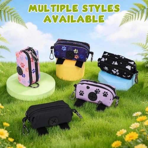 Dog Poop Bag Holder for Leashes 2 Zipper Pockets Black 1 Pack - Image 7