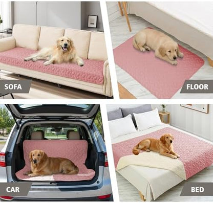 Ameritex Pet Bed Cover Dog Bed Blanket for Sofa and Furniture Waterproof New Pattern Design (30x70 Inch, Pink) - Image 3