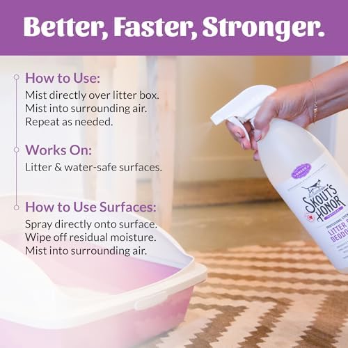 SKOUT'S HONOR Professional Strength Cat Litter Box Deodorizing Spray, 35 oz - Image 6