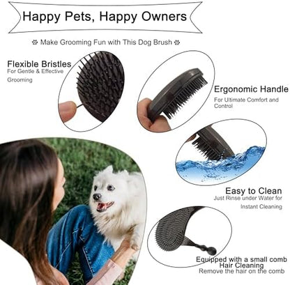 Gentle Grooming Puppy Brush with Gift Box (Black) - Image 4