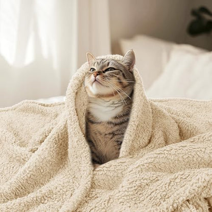 Luciphia Ultra Soft Sherpa Fleece Dog Puppy Cat Blanket for Small Pets - Image 6