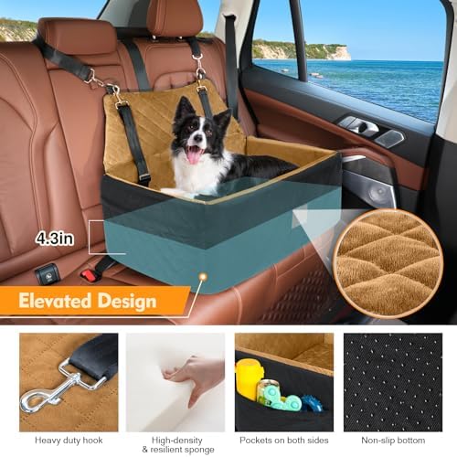 Dog Car Seat for Large Medium Sized Dogs, Washable Car Dog Bed Under 55 lbs - Image 3