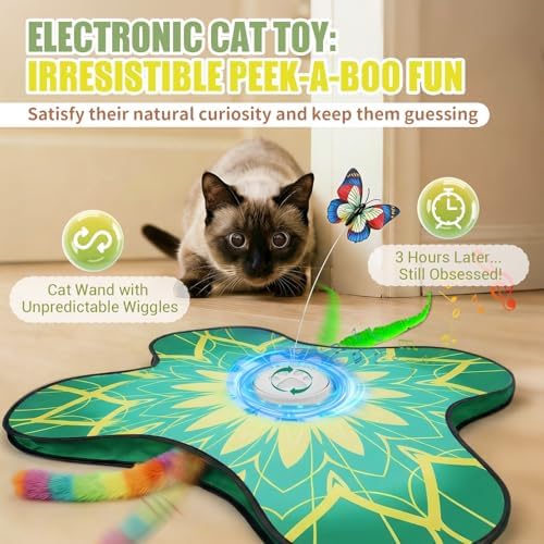 Interactive Cat Toys For Indoor Cats, Rechargeable Touch Automatic Cat Toy - Image 2