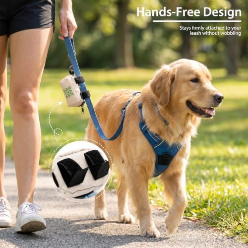 Dog Waste Bag Dispenser, Poop Bag Holders for Leashes, Beige - Image 4