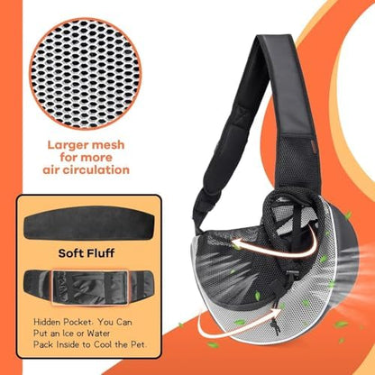 YUDODO Pet Sling Carrier for 2-5 lbs Small Dogs Cat Puppy Crossbody Carrier - Image 5