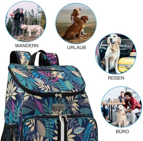 BAGLHER丨Dog Travel Bag, Airline Approved Pet Supplies Backpack, Dog Travel Backpack with 2 Silicone Collapsible Bowls and 2 Food Baskets - Image 6