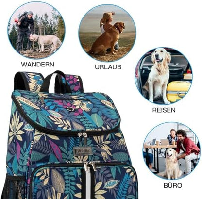 BAGLHER丨Dog Travel Bag, Airline Approved Pet Supplies Backpack, Dog Travel Backpack with 2 Silicone Collapsible Bowls and 2 Food Baskets - Image 6