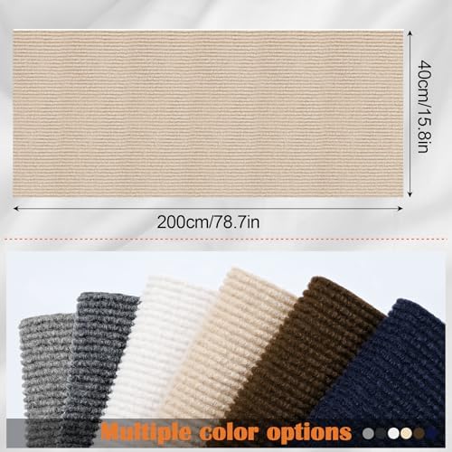 Cat Scratching Pad - 78.7" x 15.8" Trimmable Self-Adhesive Cats Claws Scratch Furniture Protector, DIY Cat Climbing Couch Protector for Scratch Post Cat Tree Replacement Indoor (Khaki) - Image 2