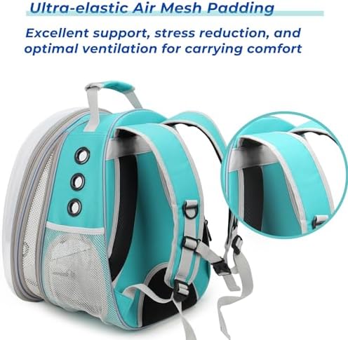 Lollimeow Cat Carrier Backpack, Expandable Bubble Pet Carrier for Cats and Small Dogs, Airline Approved Travel Backpack for Hiking, Walking & Outdoor Adventures - Supports up to 14 lbs - Image 5