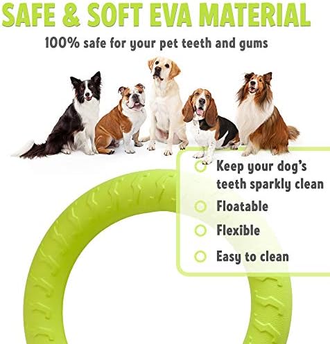 PetSpy Dog Ring Toy – Flying Ring for Outdoor Play, Floating Training & Fetch Toy for Throwing, Catching & Chewers – Durable EVA Flying Disc for Small, Medium & Large Dogs - Image 3