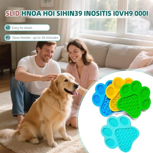 Lick Pad for Dogs Non-Slip Strong Suction Cup Fixed Soothing Toys Pet Grooming Bath Soothing Toys Anti-Anxiety Distraction Reusable Reusable Treats Can be Applied Pet Stress Relief Toys Easy to Clean - Image 2
