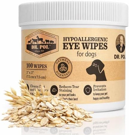 Dr. Pol Eye Wipes for Dogs, Lightly Scented, 100 Count by DrPol