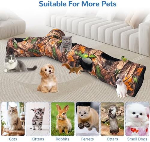 Foldable 3 Way Cat Play Tunnel for Indoor Cats,Cat Tunnel Toy - Image 5